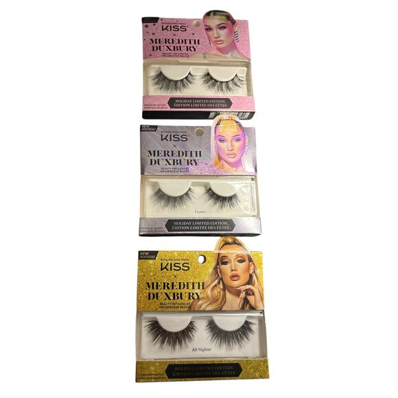KISS Meredith Duxbury False Eyelashes- Set of 3-New! - Picture 1 of 6